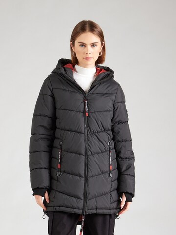 Sublevel Mantel in Schwarz: Vorderseite