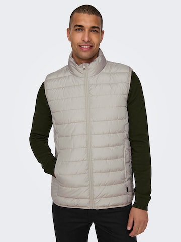 Only & Sons Vest 'BRODY' in Grey: front
