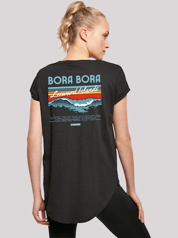 F4NT4STIC Shirt 'Bora Bora Leewards Island' in Zwart: voorkant