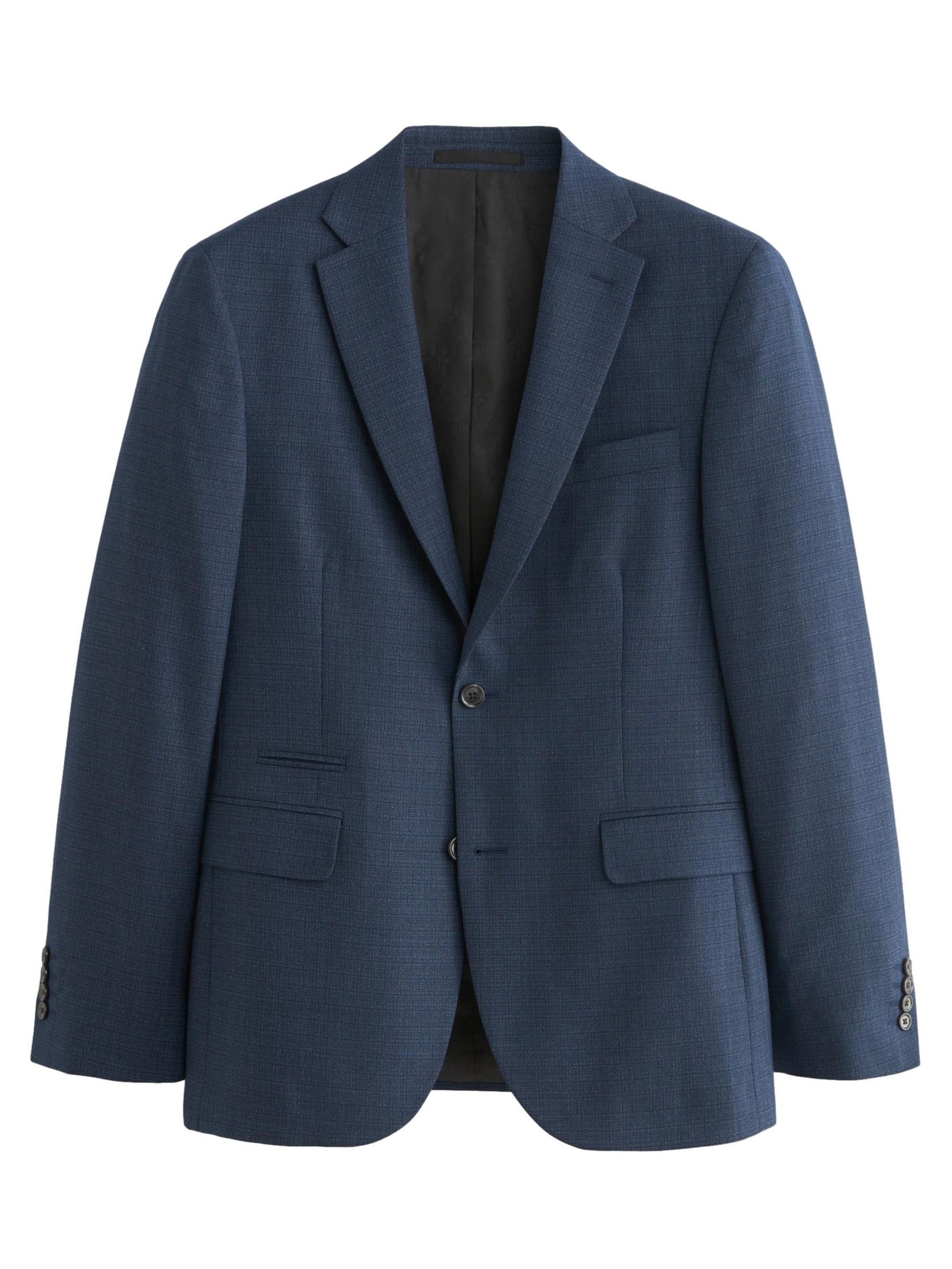 Next - Ajuste regular Chaqueta tipo saco para negocios en azul: frente