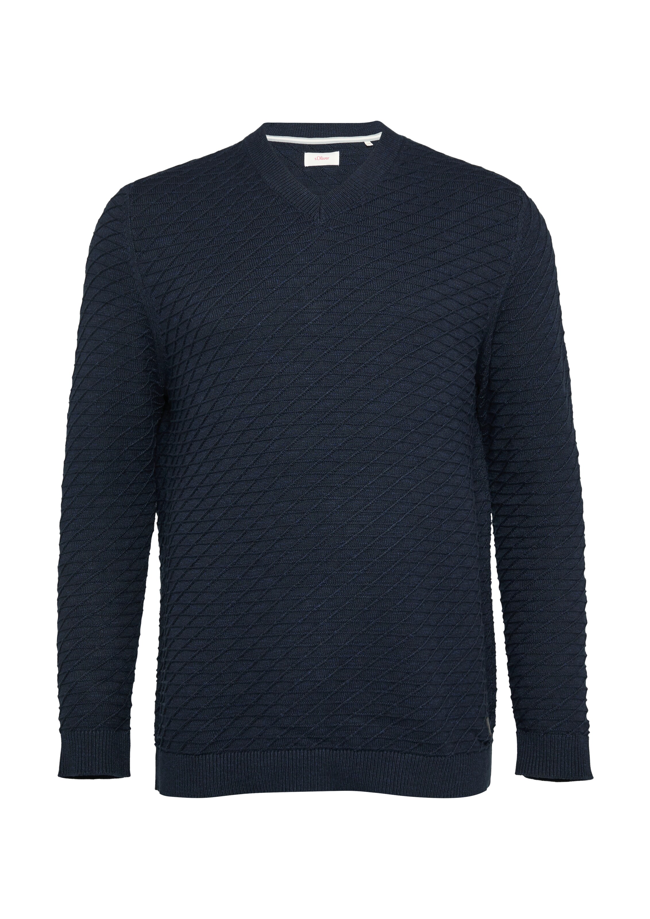 s.Oliver Men Big Sizes Sweater in Blue: front