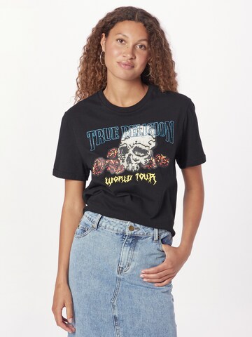 True Religion - Camiseta 'CHRYSTAL' en negro: frente