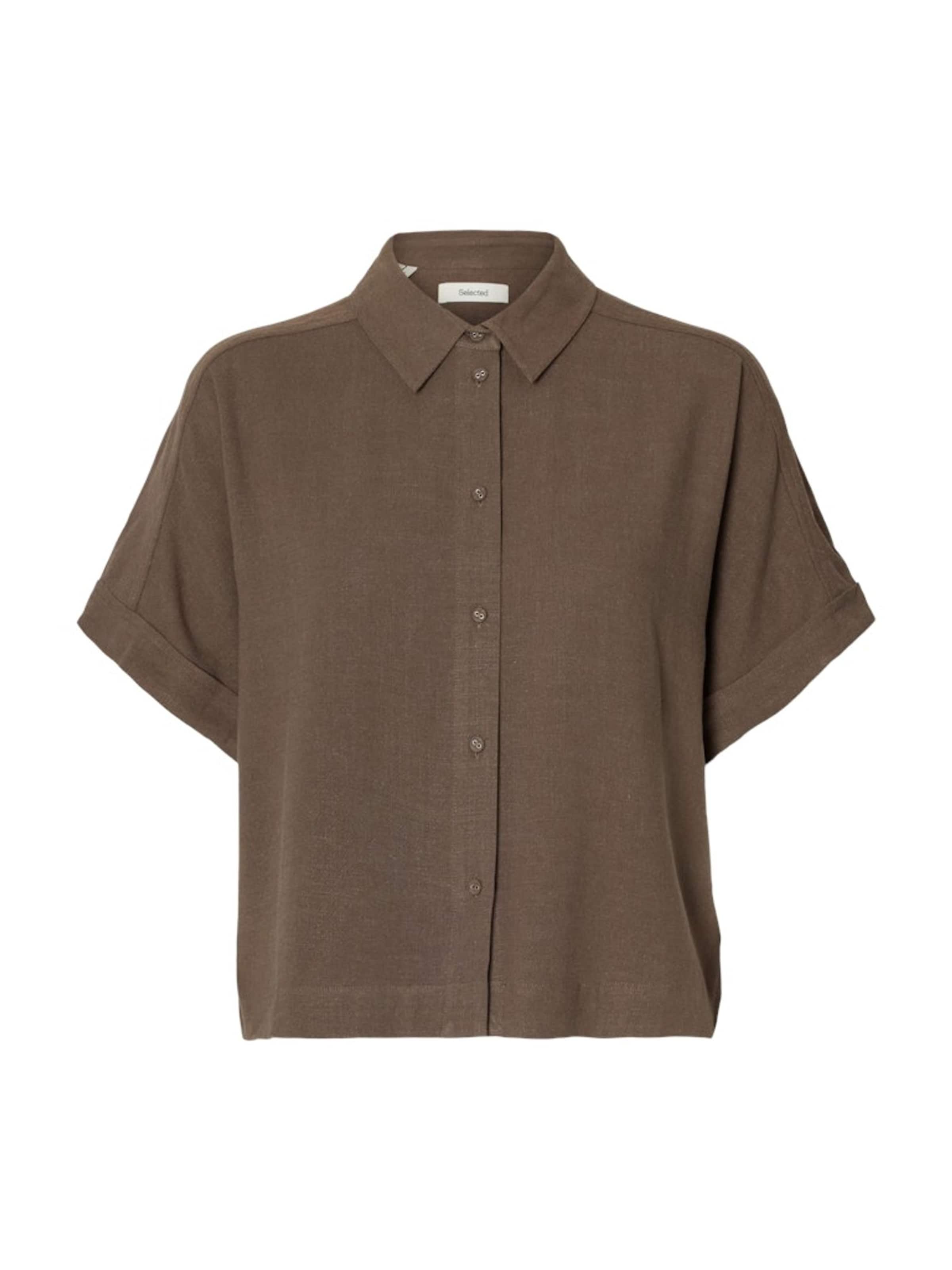 SELECTED FEMME Bluse 'SLWVIVA'‌‌‌‌‌‌ in Braun: Vorderseite