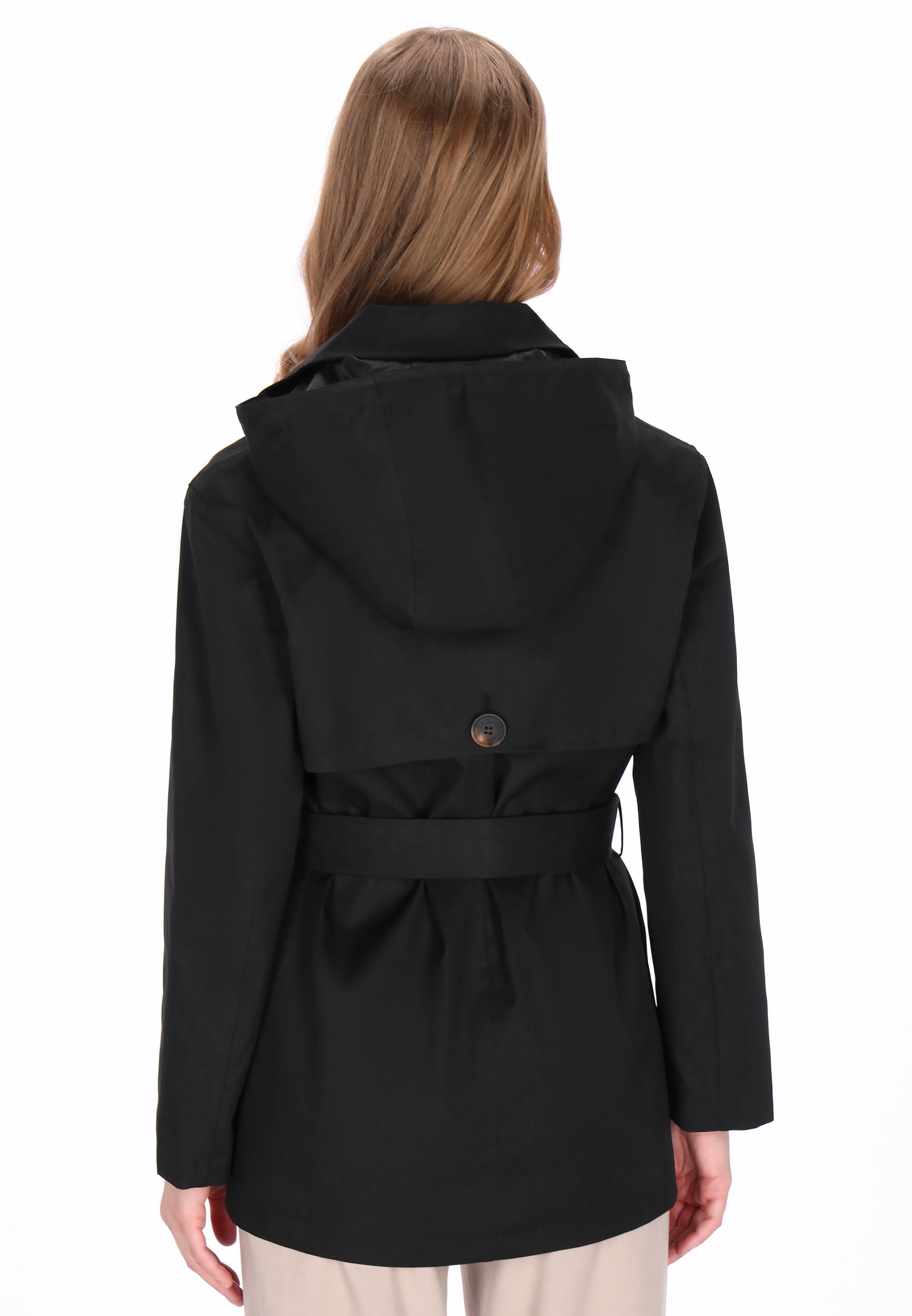DreiMaster Klassik - Sobretudo meia-estação em preto