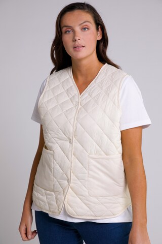 Gilet Ulla Popken en beige : devant