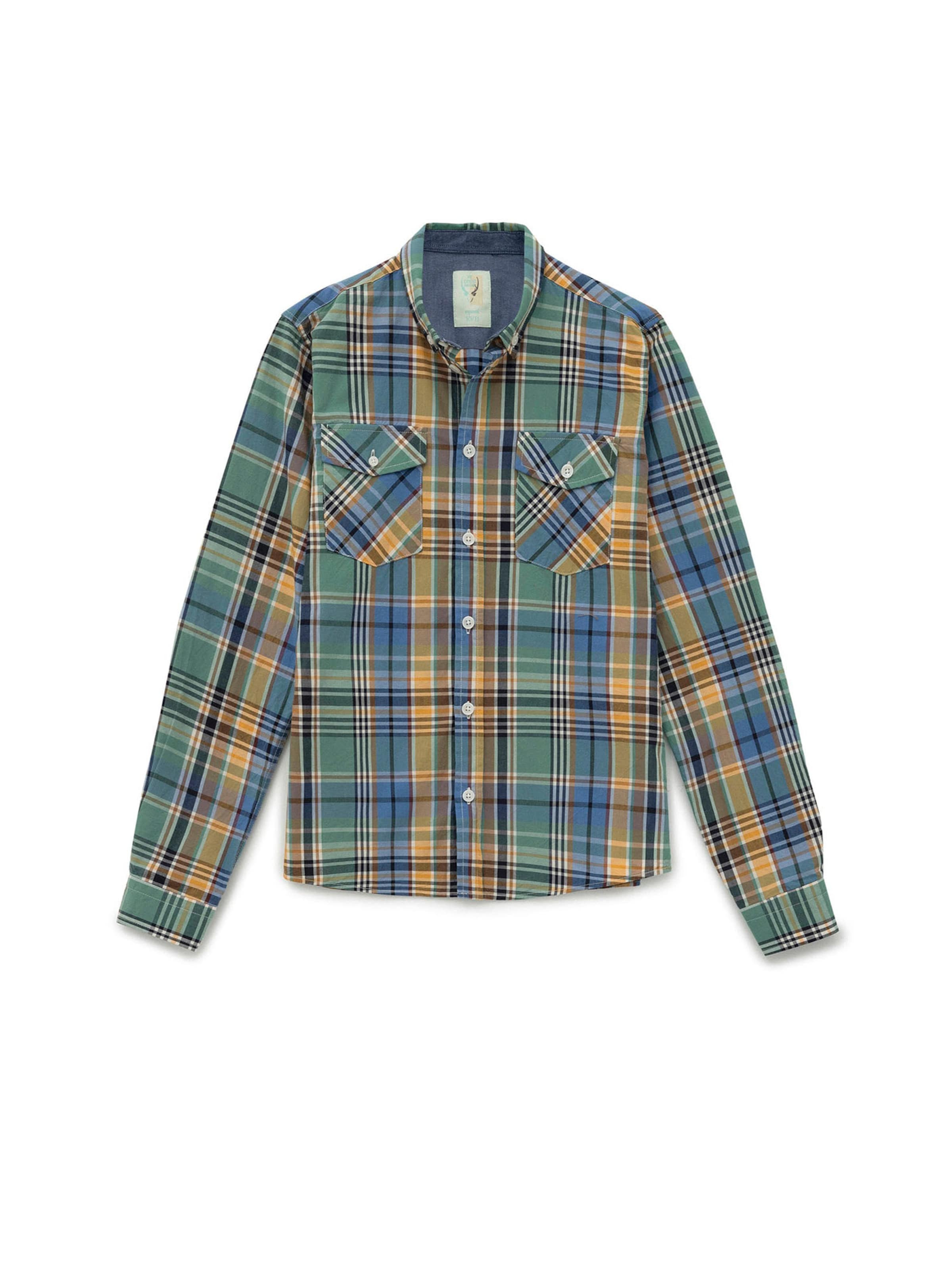 By Diess Collection Rovný strih Košeľa - Zelená: predná strana