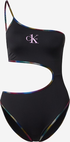 Calvin Klein Swimwear Bustier Badpak 'Pride' in Zwart: voorkant