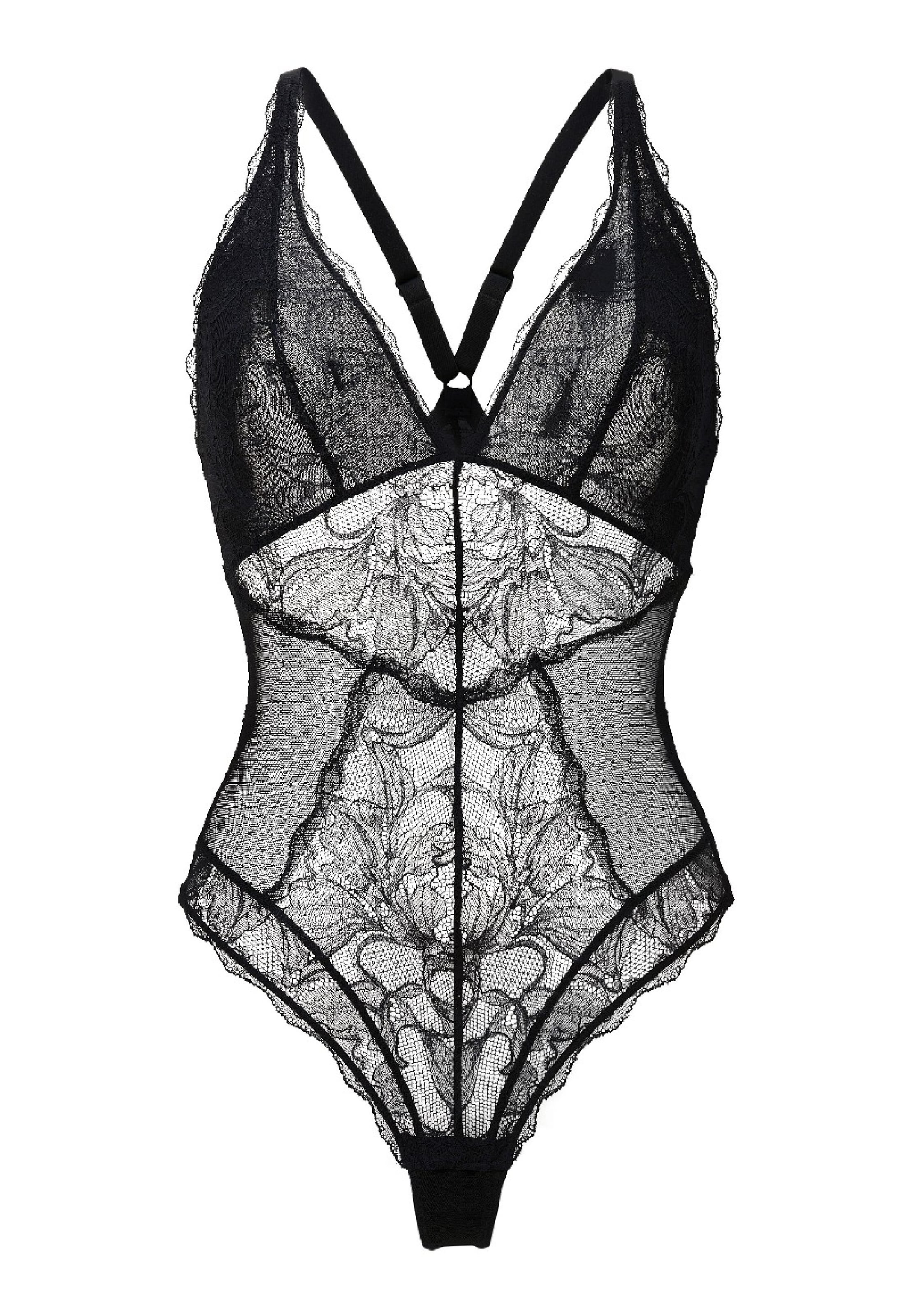 Body di LingaDore in nero: frontale
