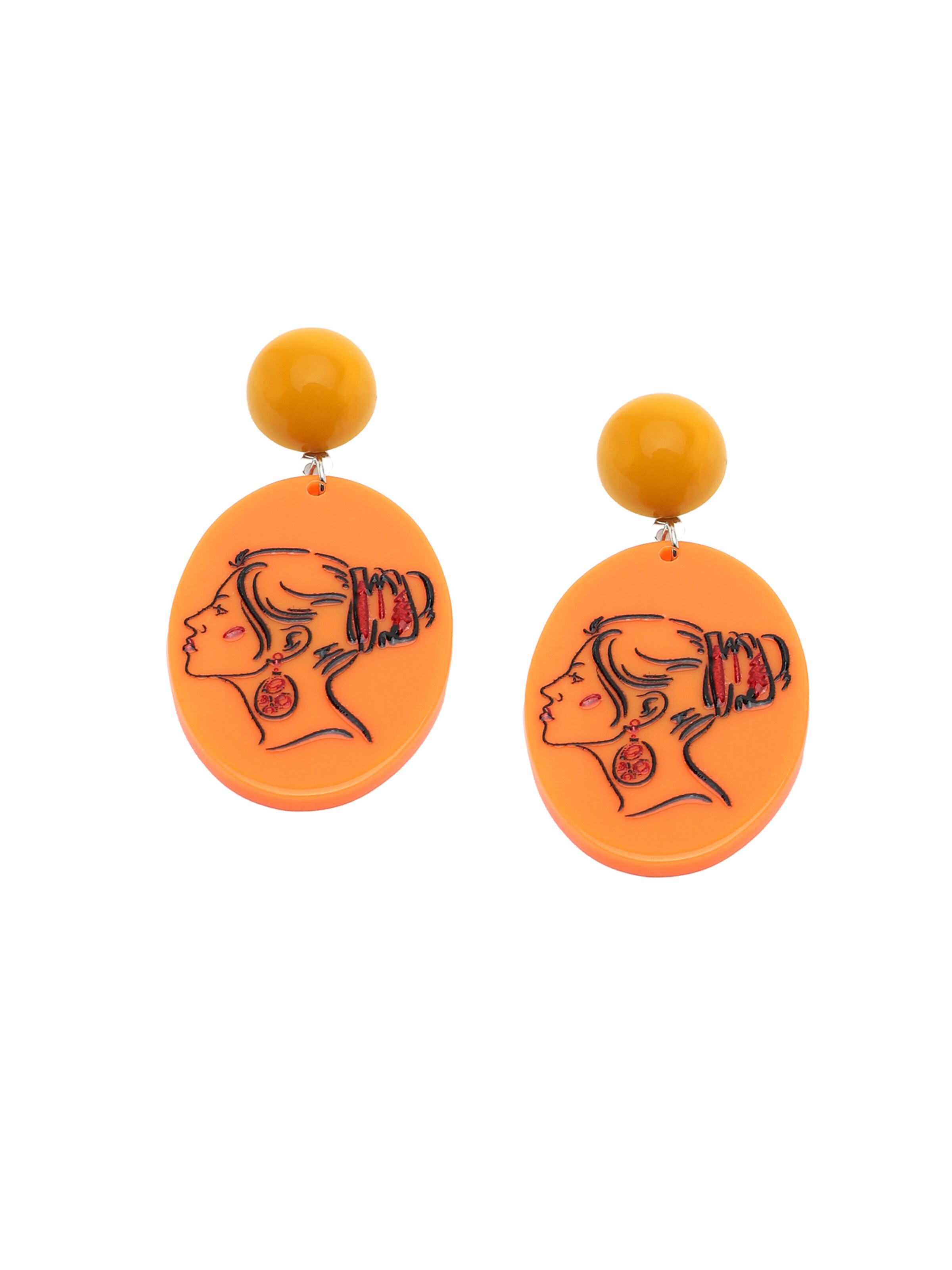 SOHI Fülbevalók ' Sitara ' - narancs: elől