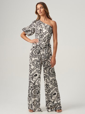 The Fated Jumpsuit 'EZRA' in Beige: voorkant