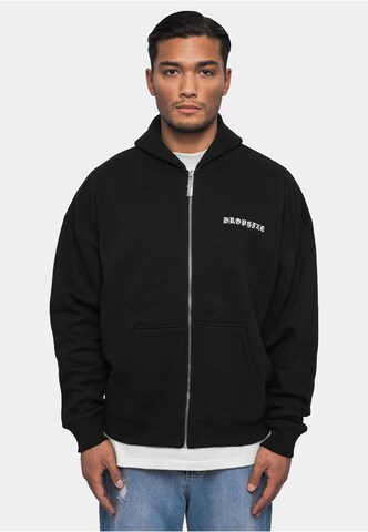 Dropsize Sweatvest in Zwart: voorkant