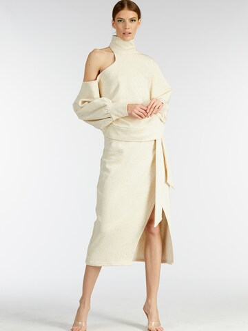 KAN Rok 'FEATHER' in Beige