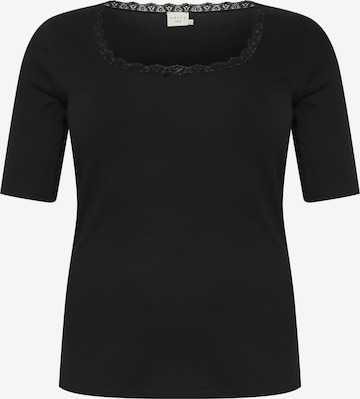 KAFFE CURVE T-shirt 'Britt' i svart: framsida