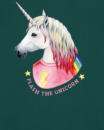 Watapparel Shirt ' Flash, the unicorn ' in Green