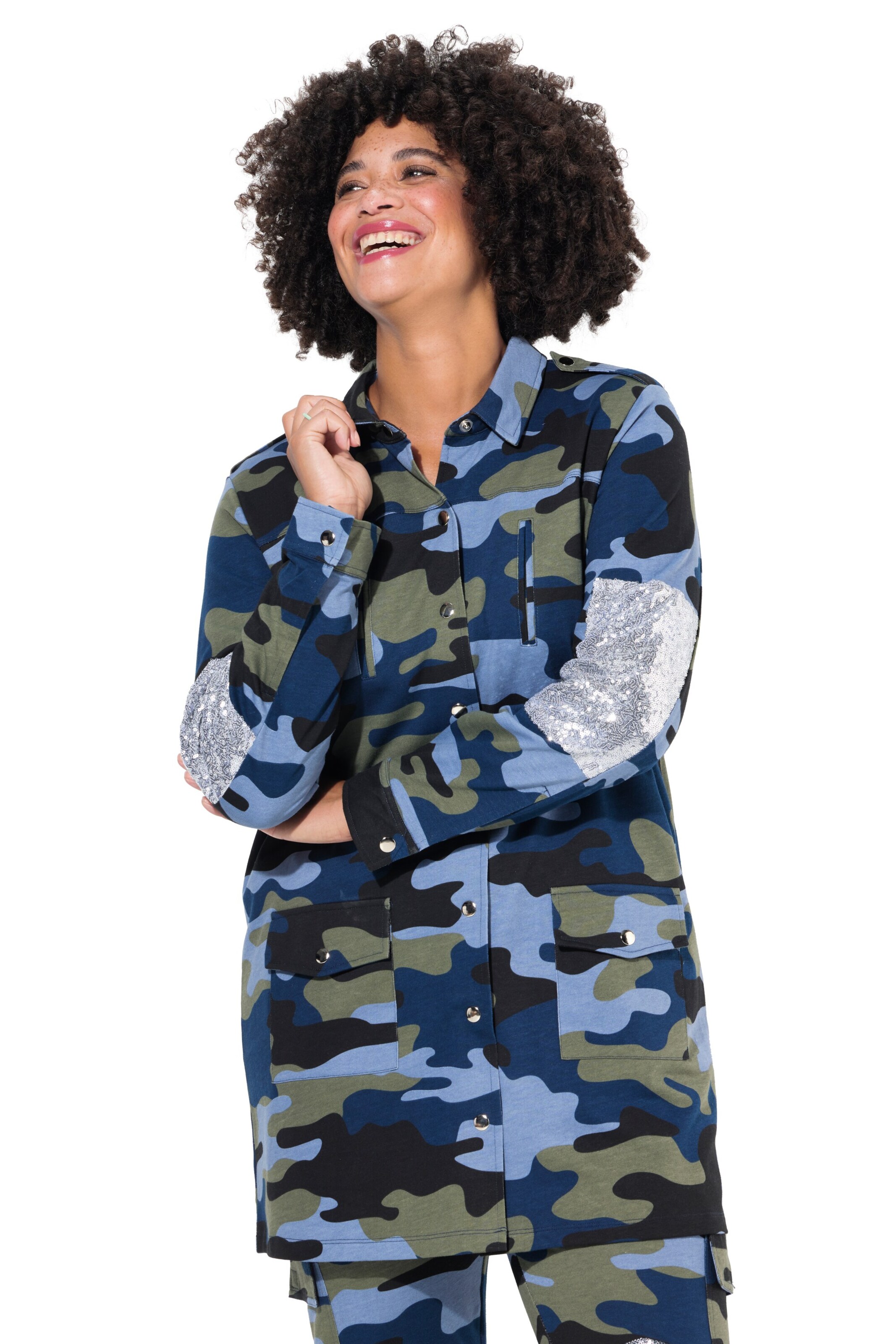 Angel of Style Sweatjacke in Blau: Vorderseite