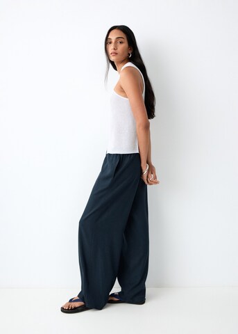 MANGO TEEN Loose fit Pants in Blue
