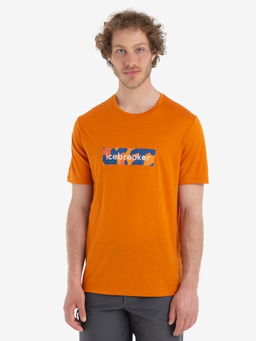 T-Shirt fonctionnel 'Natural' ICEBREAKER en orange : devant