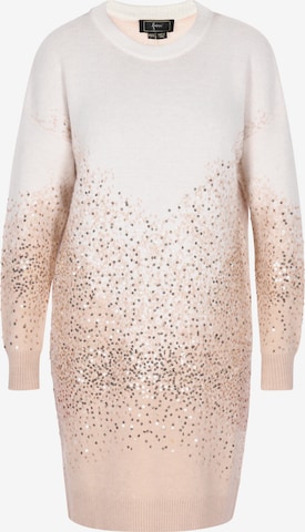 Robes en maille faina en beige : devant