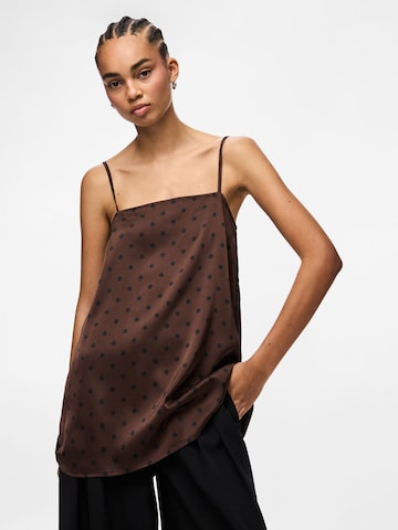 PIECES - Top 'PCJYTTA' en marrón: frente