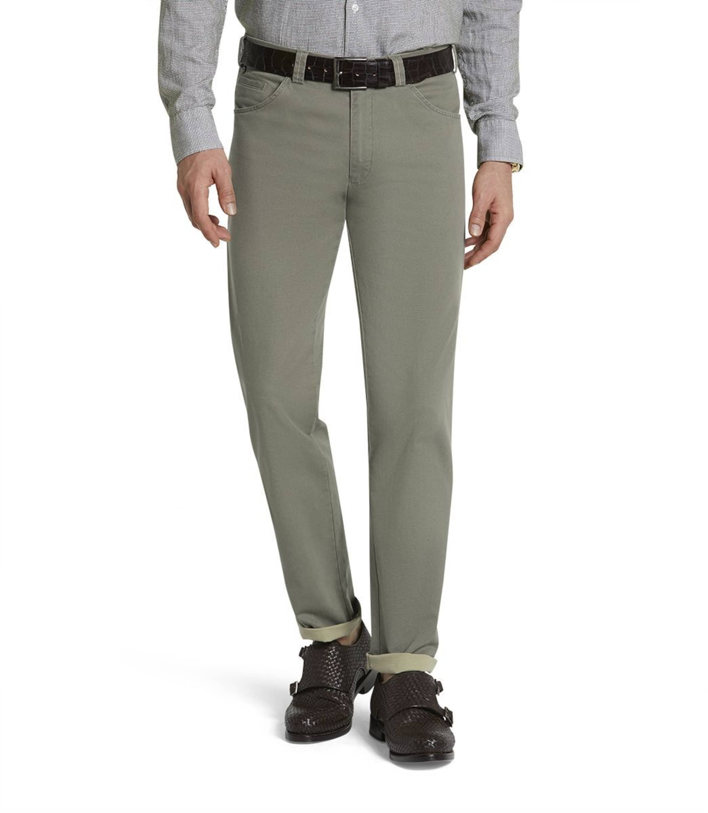 Meyer Hosen Regular Hose 'Dublin' in Grün: Vorderseite