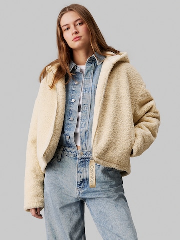 Calvin Klein Jeans Tussenjas in Beige: voorkant