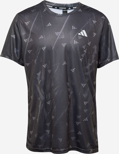 ADIDAS PERFORMANCE Функционална тениска 'RUN IT' в сиво / черно / бяло, Преглед на продукта