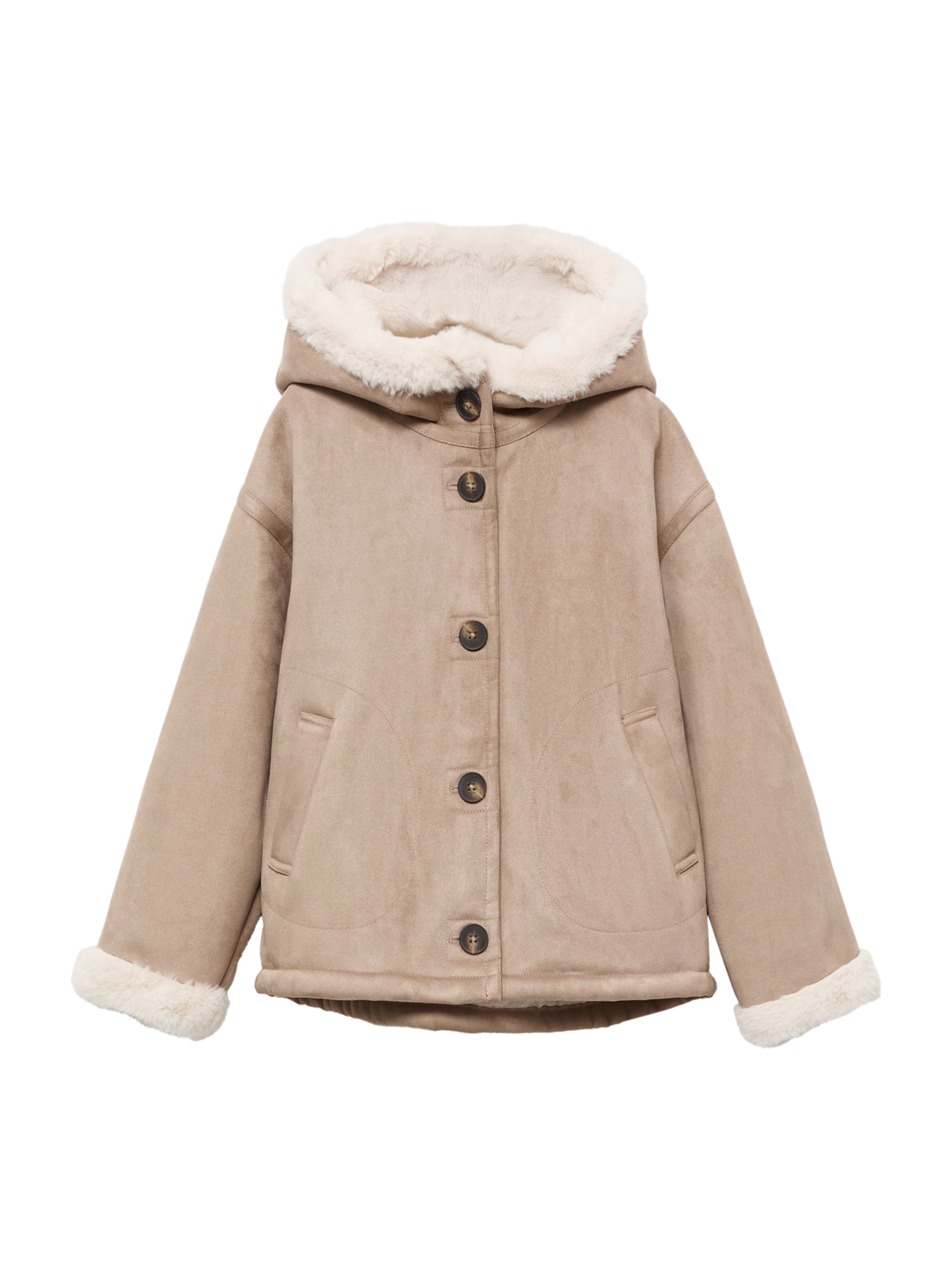 MANGO KIDS Палто 'Siena' в сиво: отпред