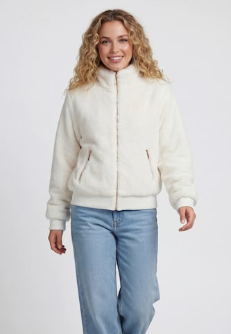 Veste mi-saison 'Fashion Look' taddy en blanc : devant