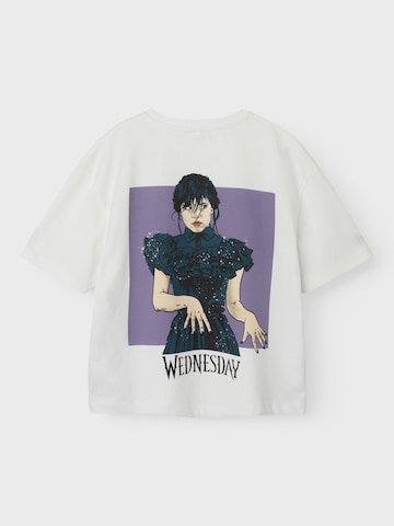 T-Shirt 'Wednesday' NAME IT en blanc