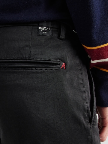 Regular Pantalon chino 'BENNI' REPLAY en noir