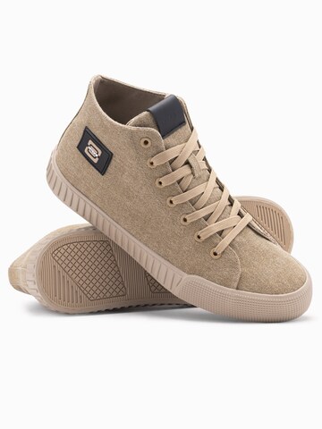 Ombre Sneakers hoog in Beige
