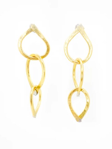 d'ecolife Essentials Ohrringe 'Chain' in Gold: Vorderseite