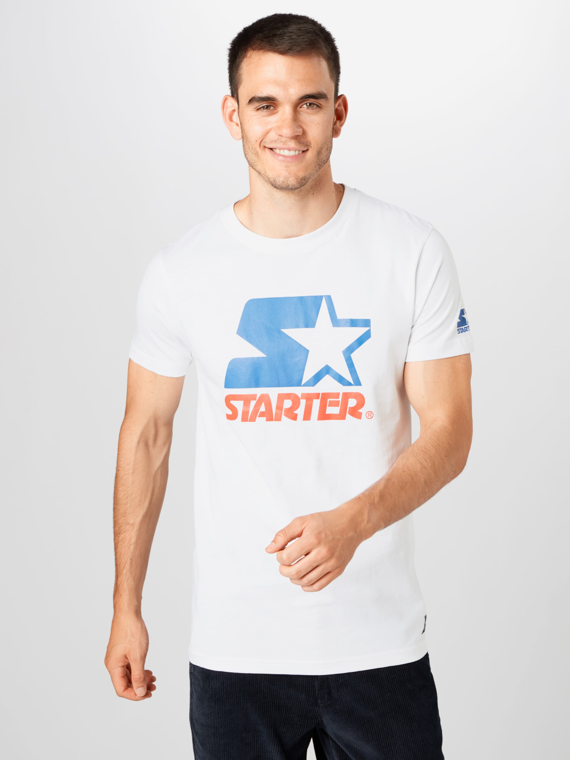 Männer Shirts Starter Black Label T-Shirt in Weiß - CZ75195