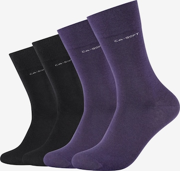 camano Socks in Purple: front
