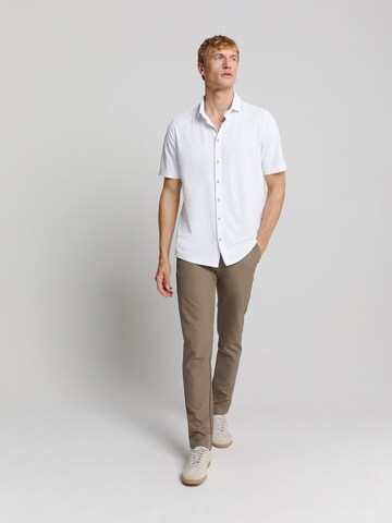 No Excess Regular Fit Hemd in Weiß