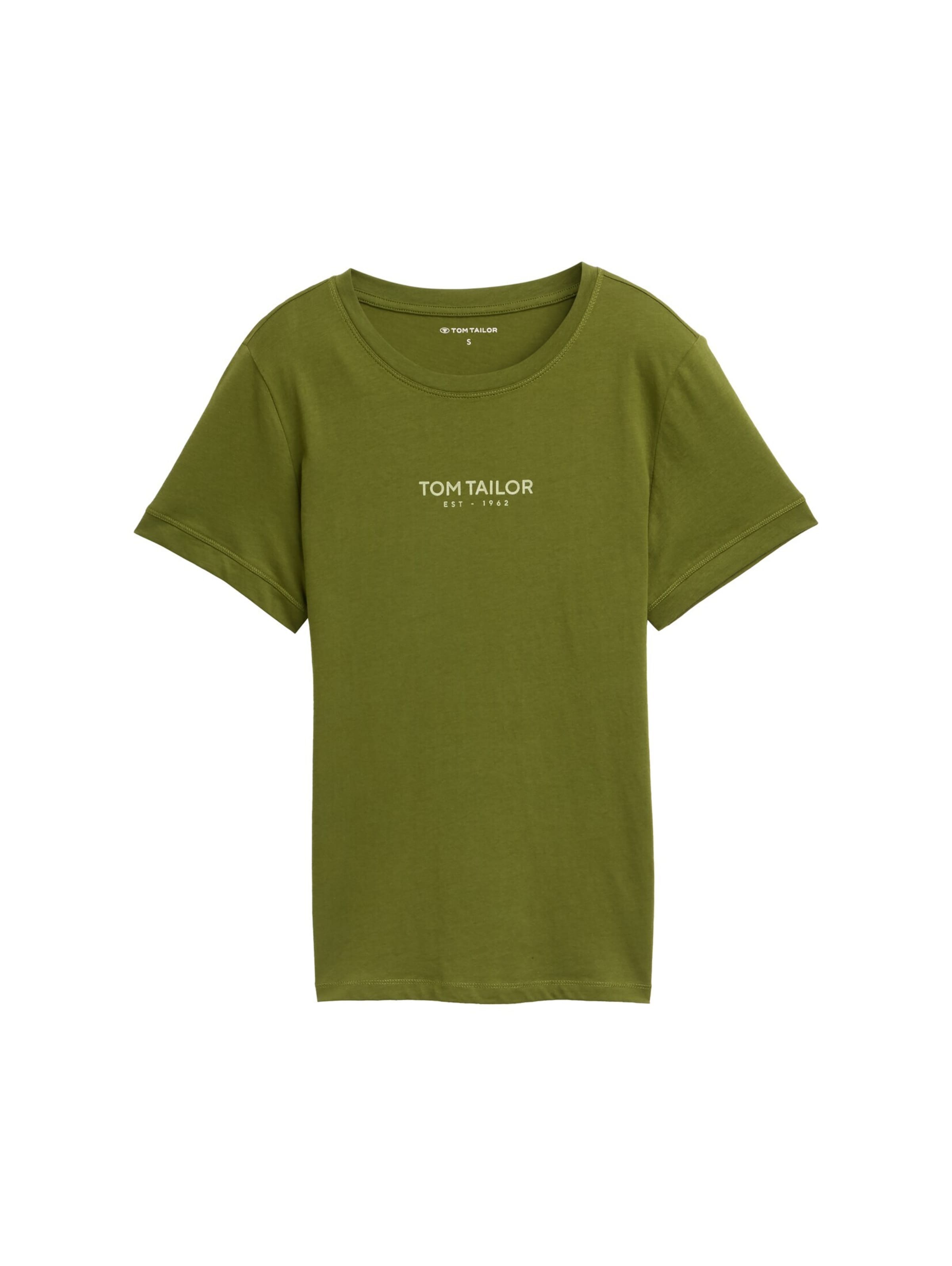 TOM TAILOR Футболка в Зеленый: спереди