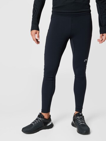 Skinny Pantalon de sport Newline en noir : devant