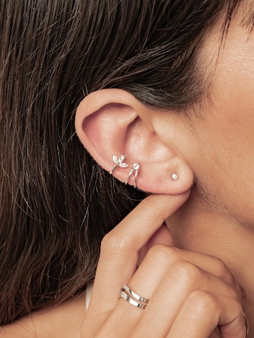 Orecchini 'Blossom and Gem Ear Cuff' di Hey Happiness in argento