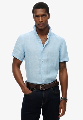 Superdry Regular Fit Hemd in Blau: Vorderseite