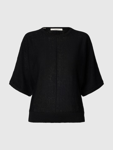 SELECTED Strickweste in Schwarz: Vorderseite