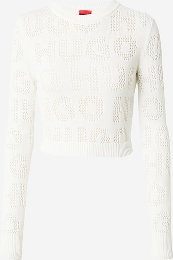 HUGO Sweater 'Sarahred' in White, Item view