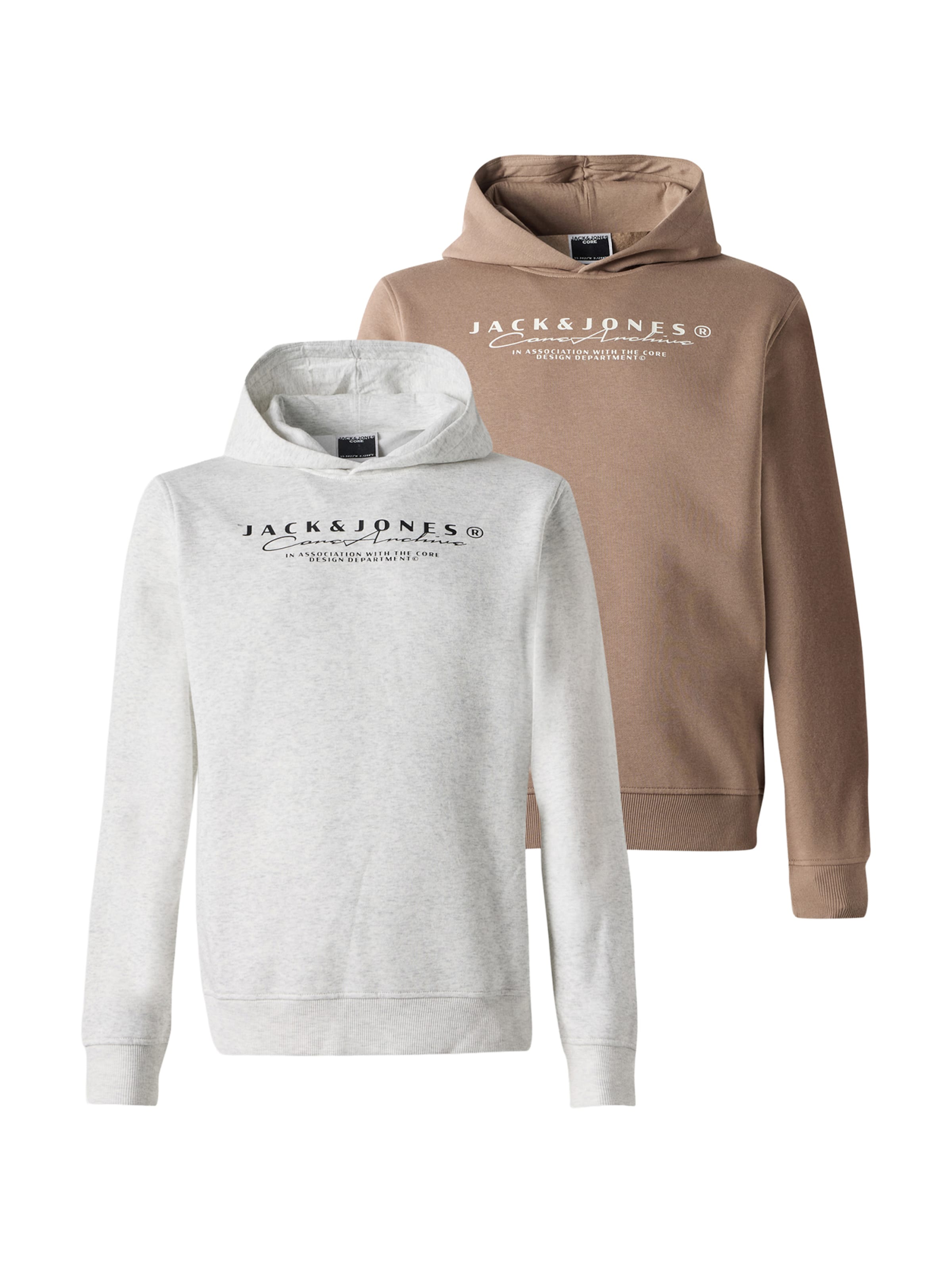 JACK & JONES Sweatshirt 'JCOPOINT' in Brown: front