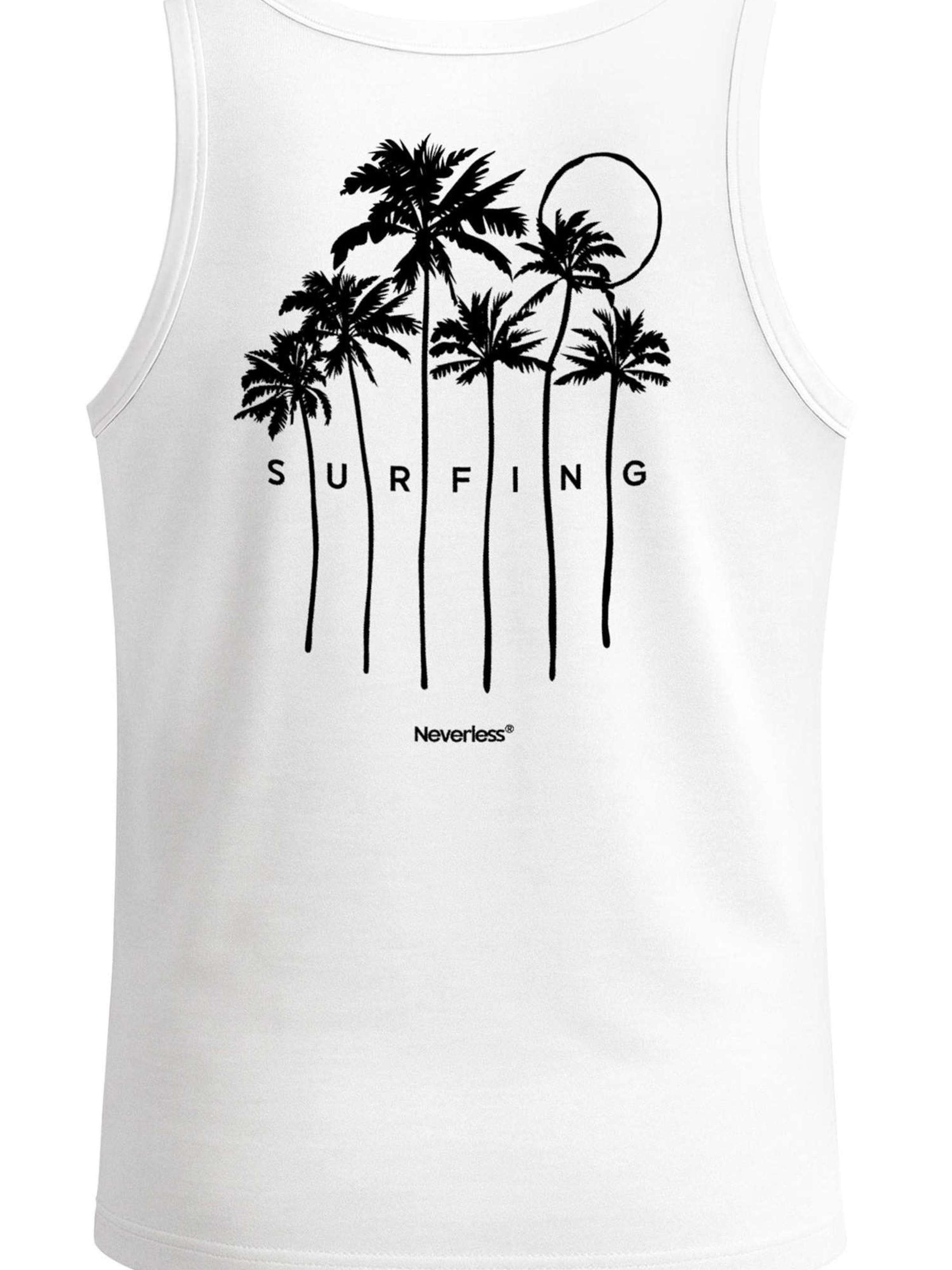 Neverless Shirt 'Palms Surfing'‌‌‌‌‌‌ in Weiß