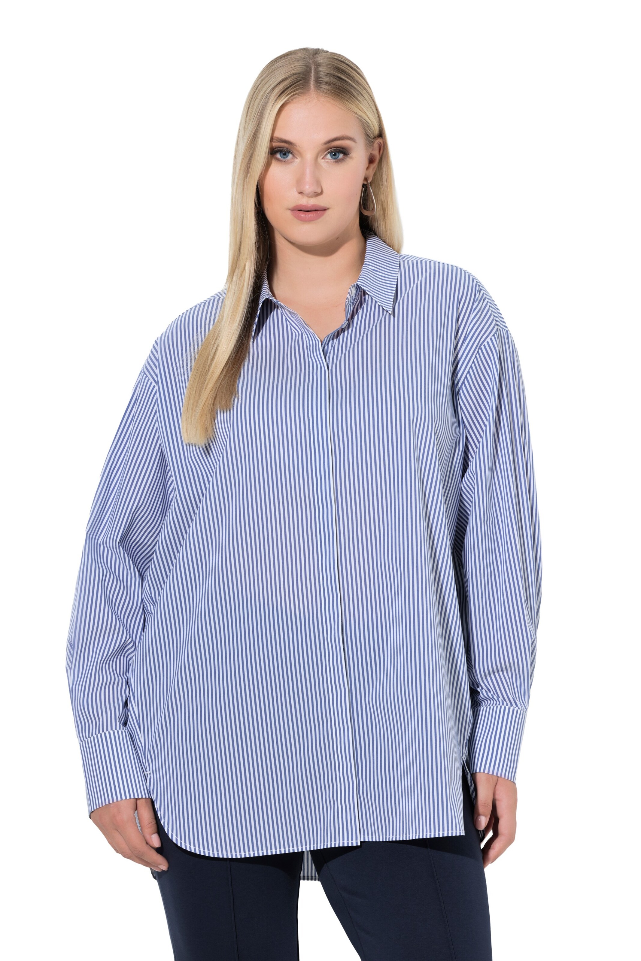 Chemisier Ulla Popken en bleu : devant