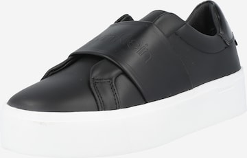 Calvin Klein Slip-Ons in Black: front