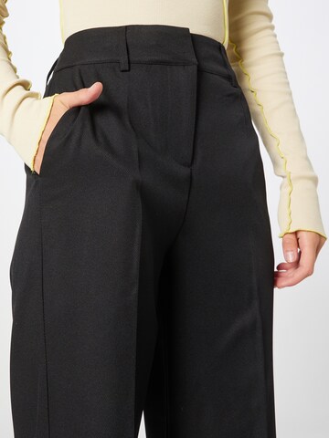 Y.A.S Wide leg Trousers with creases 'Deeply' in Black