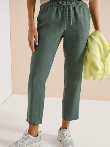 CECIL Слим фит Панталон 'Tracey' в зелено: отпред