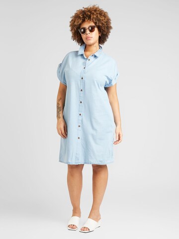 ONLY Carmakoma Shirt Dress 'BEA' in Blue