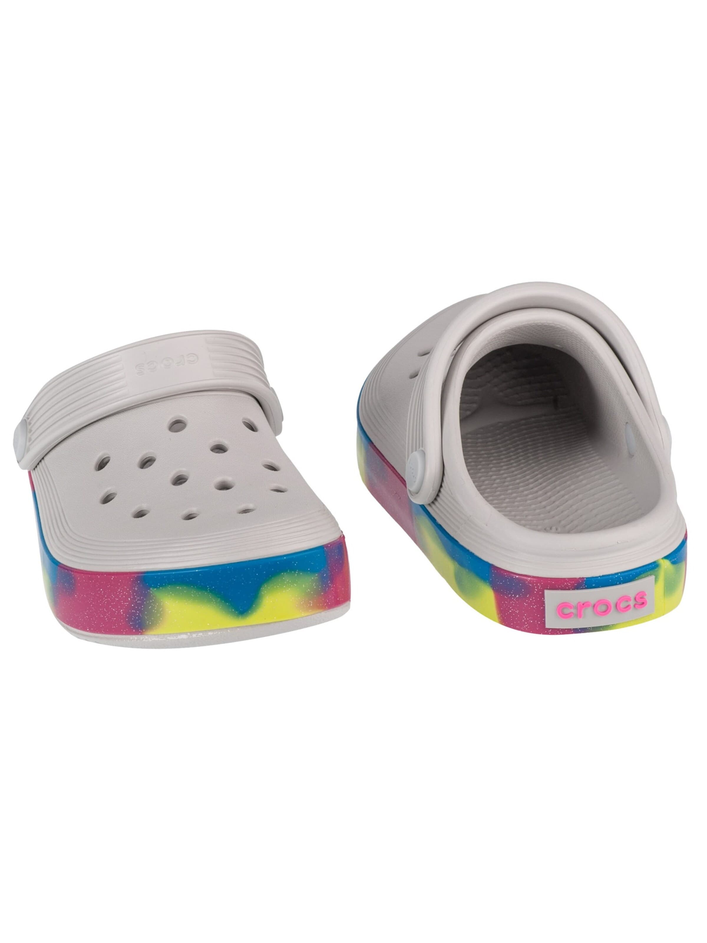 Crocs Sandalen 'Crocs Off Court Glitter Band Kids Clog' in Grijs