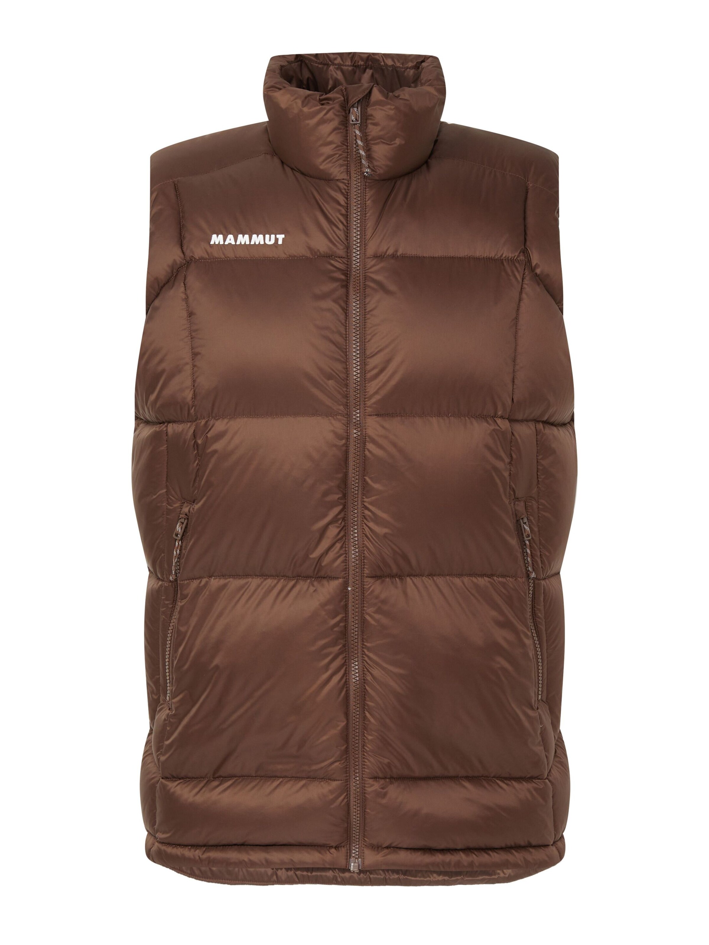 MAMMUT Weste  ‘Glacier Glow IN’ in Braun: Vorderseite